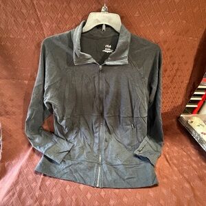 Fila Black Full-Zip Bomber Jacket